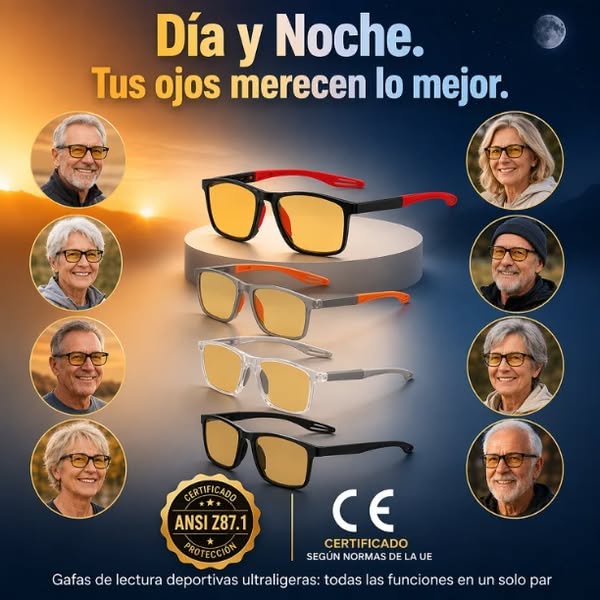 Madre mía, menuda pasada de gafas... Ya era hora de dejar de cambiar de lentillas o de gafa todo el puto día.
