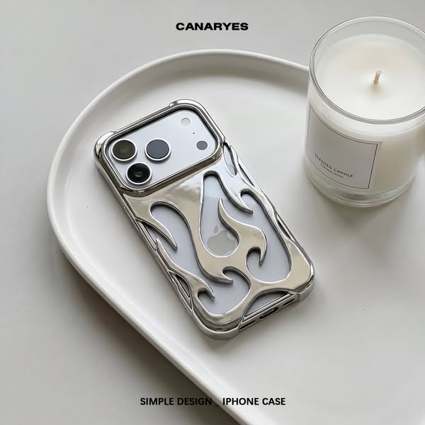 iPhone Flame Hollow Out Case