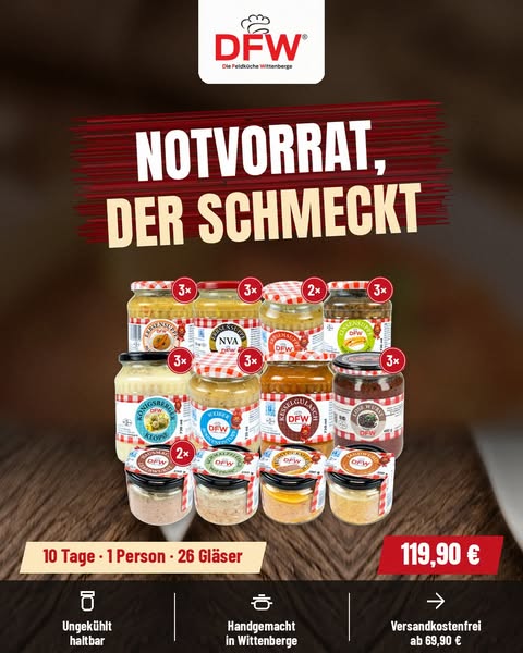 Notvorrat, der schmeckt – 10 Tage