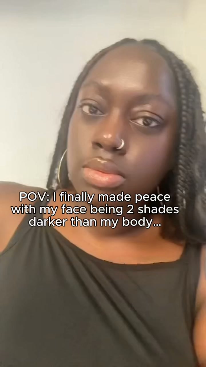 Watch this if your face is darker than your body