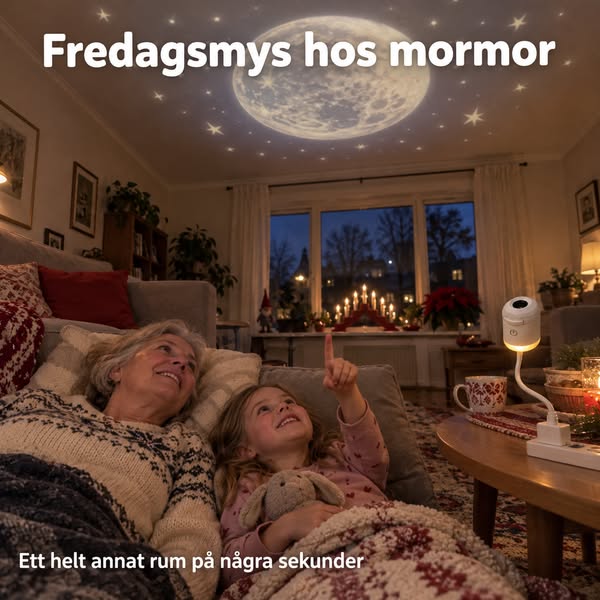Stjärnor i taket när barnbarnen sover över
