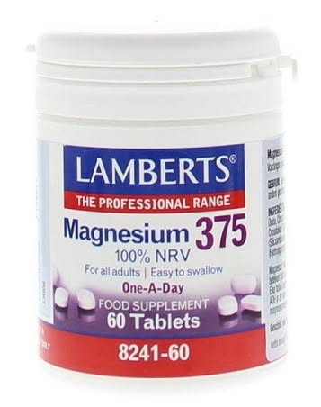 Lamberts Magnesium 375 100% NRV Συμπλήρωμα με τις 4 Σημαντικές Μορφές Αλάτων του Μαγνησίου 60Tabs