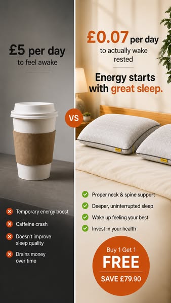 Two Pillows. Pay For One.