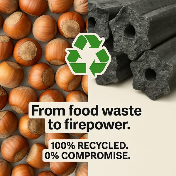 7+ Hours Burn Charcoal Briquettes. No Additives.