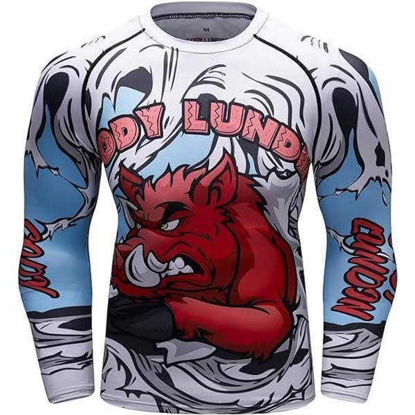 Red Pig Long Sleeve Rash Guard