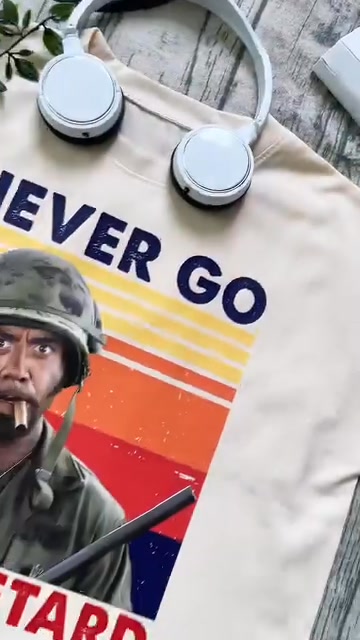 "Never Go Full Retard" Tropic Thunder Retro Tee