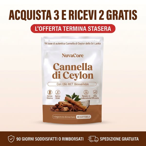 7200mg di Cannella di Ceylon. Olio MCT. Niente di Superfluo.