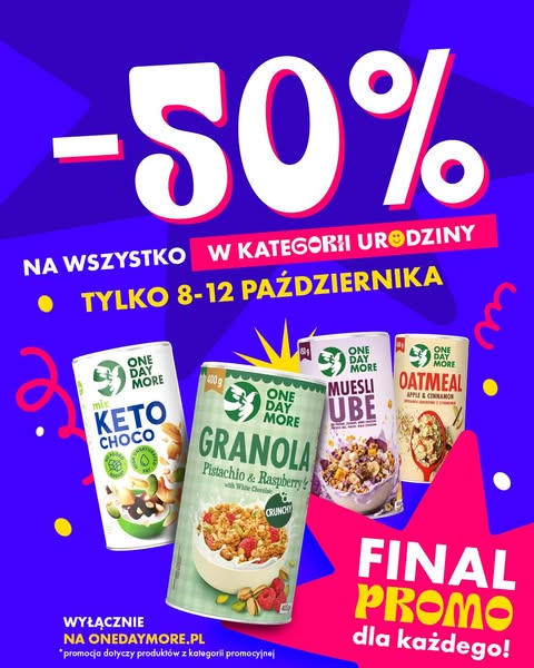 Darmowa dostawa od 49zł - OneDayMore