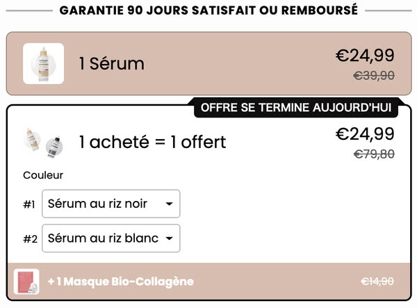 Peel Shot coréen – Désobstrue les pores, lisse la peau et ravive l’écl