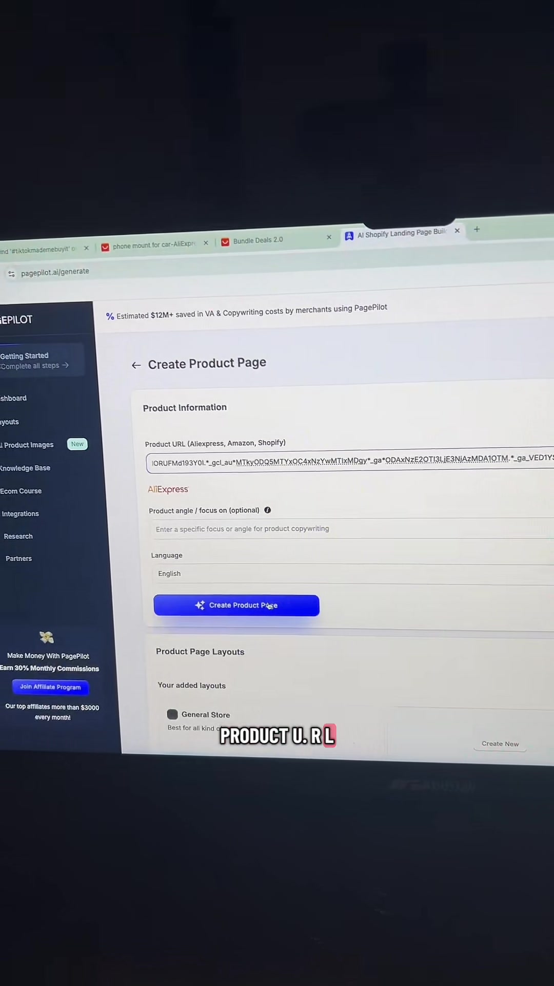 Anúncio de PagePilot AI