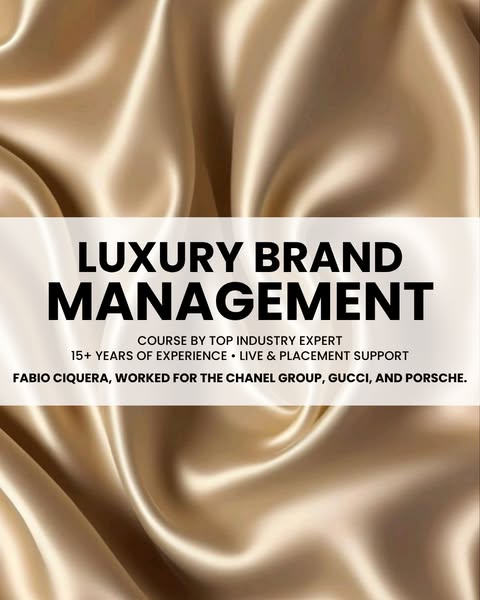 Learn luxury brand management