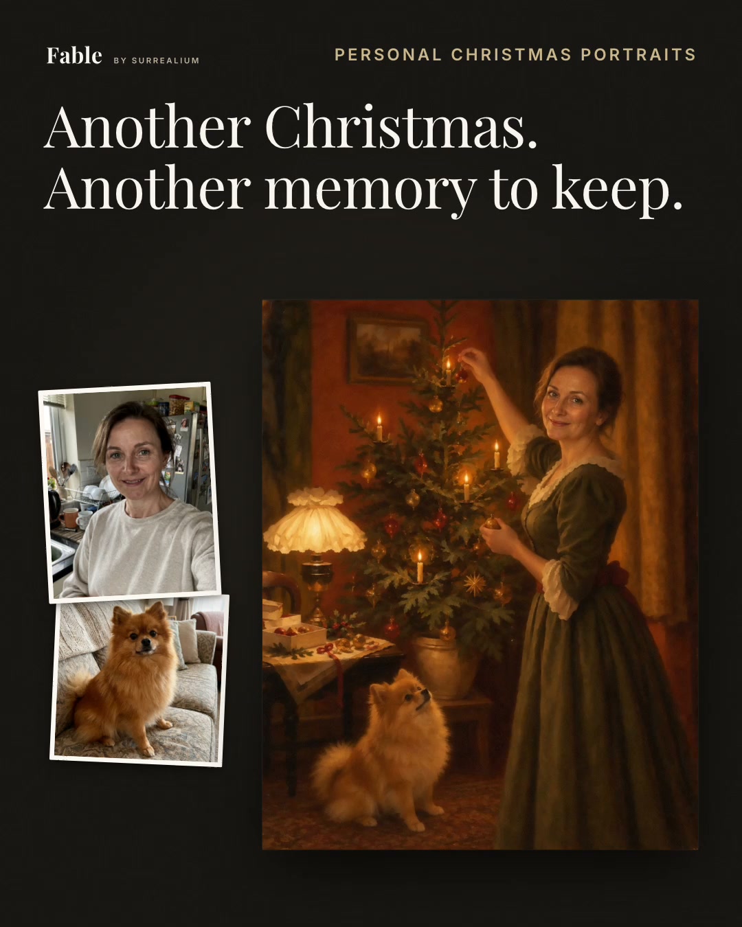 You and your dog. Christmas magic.