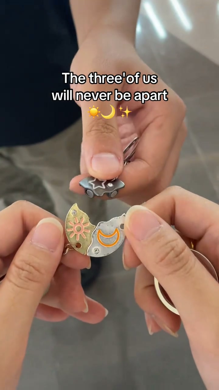 Sun Moon Star Friendship Necklaces