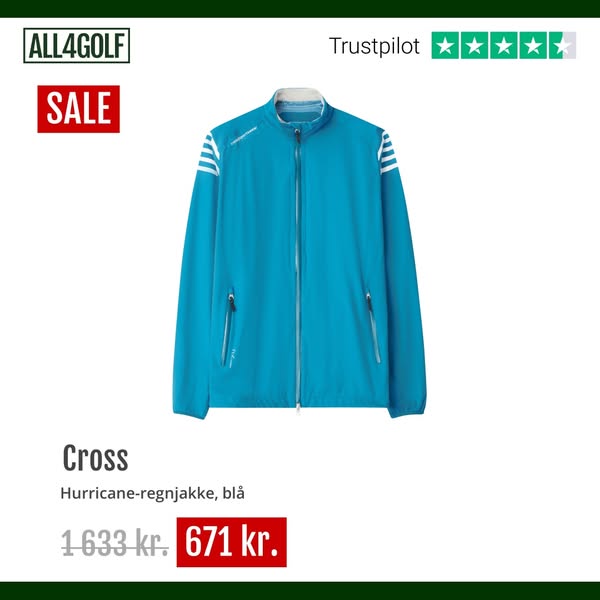 Cross Hurricane-regnjakke, blå