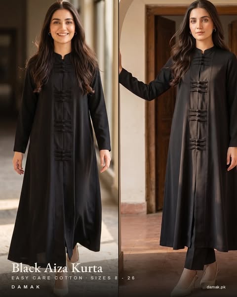 Black Aiza Kurta
