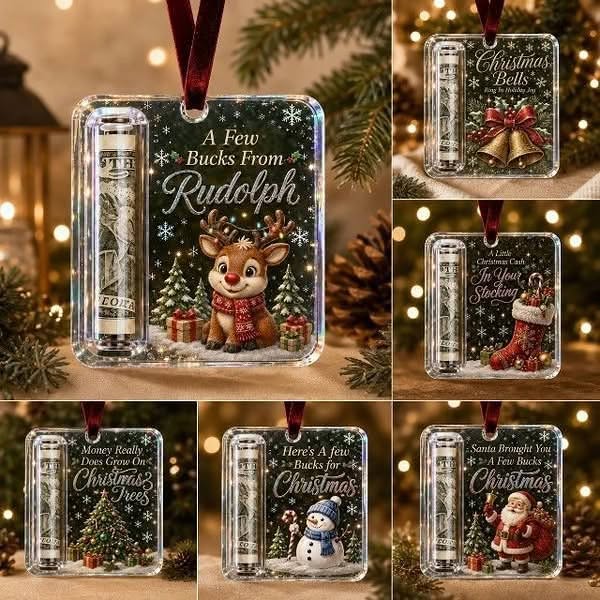 Christmas Cash Gift Ornament- Make Cash Feel Like A Real Christmas Gift - Santa Claus