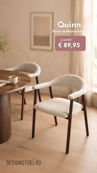 Quinn Eetkamerstoel van €129,00 voor €89,95!