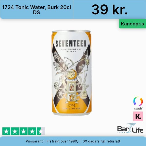 1724 Tonic Water, Burk 20cl DS