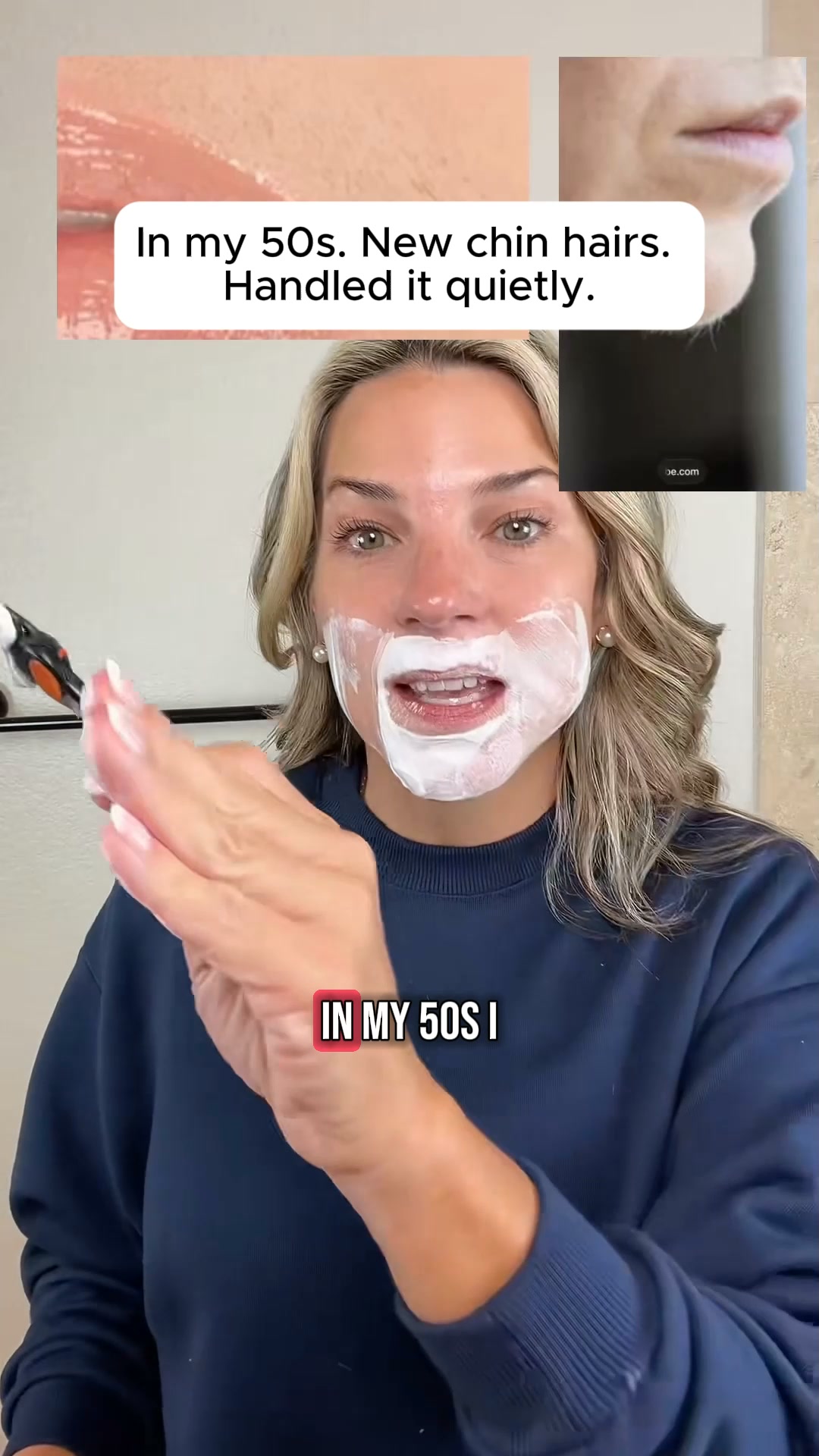 In Her 50s. New Chin Hairs. Handled It Quietly.