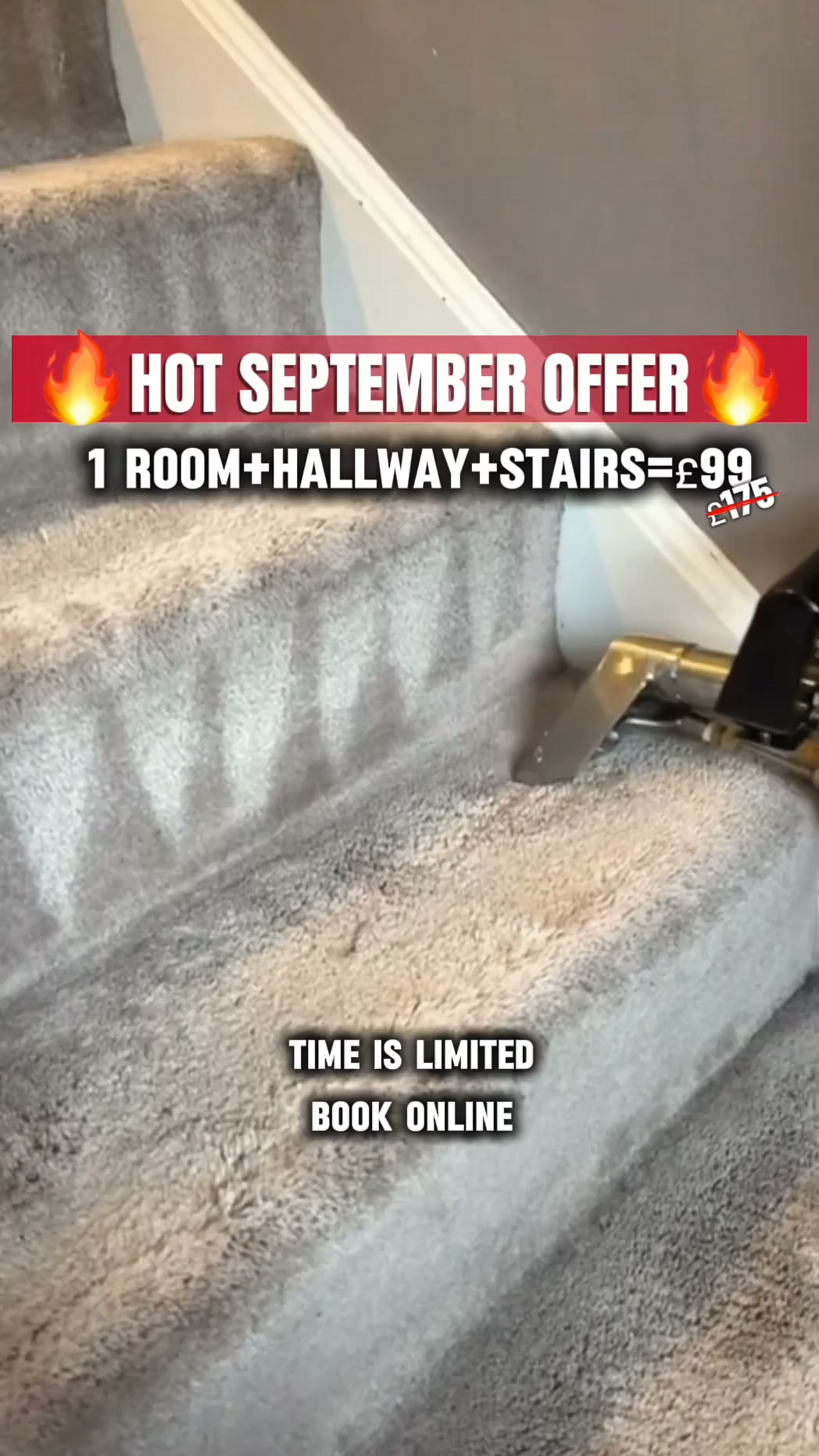 £99 — 1 ROOM + HALLWAY + STAIRS | SEPTEMBER OFFER