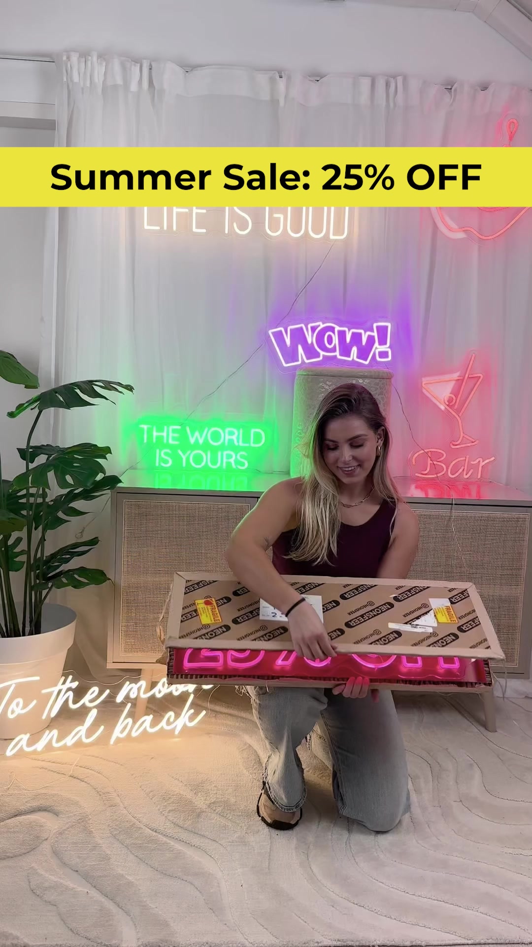 25% off: create your own neon sign