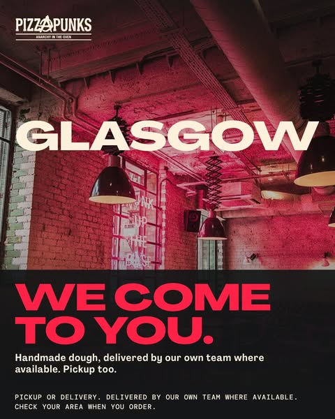 Pizza Punks delivers in Glasgow