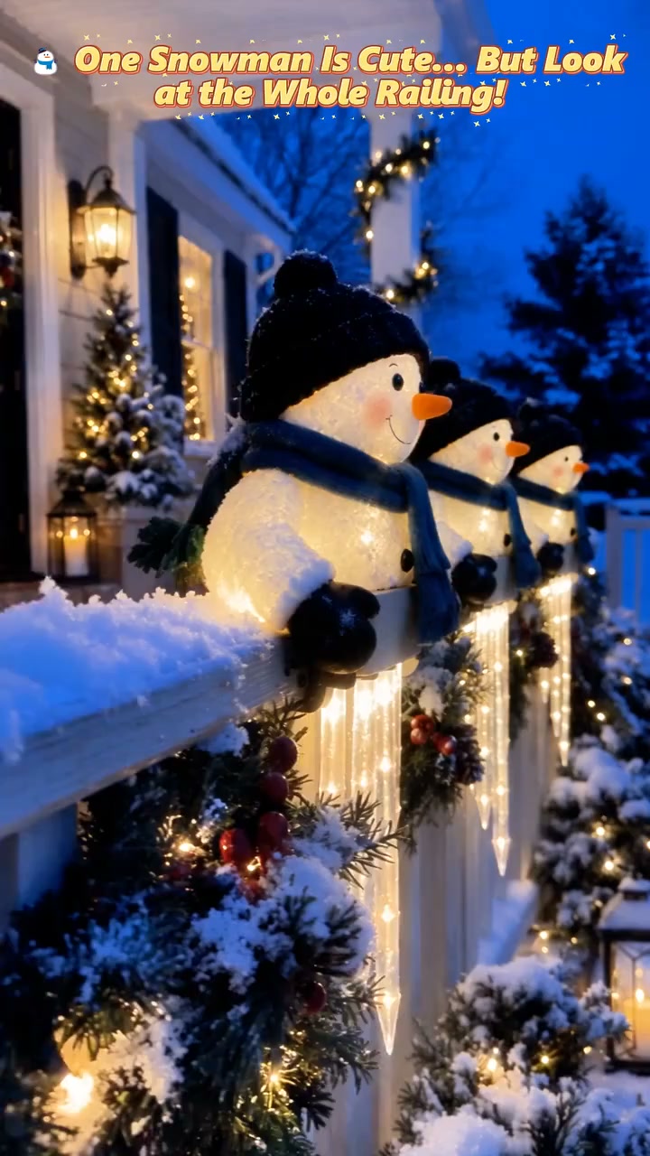 50K+ SOLD!WinterGlow Snowman Icicle Light Decor