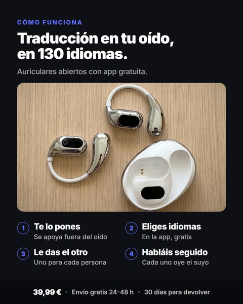 Traducción en tu oído, en 130 idiomas