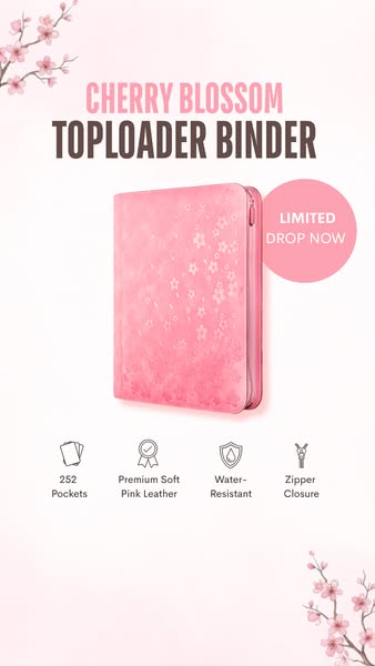 Limited Edition Cherry Blossom Toploader Binder