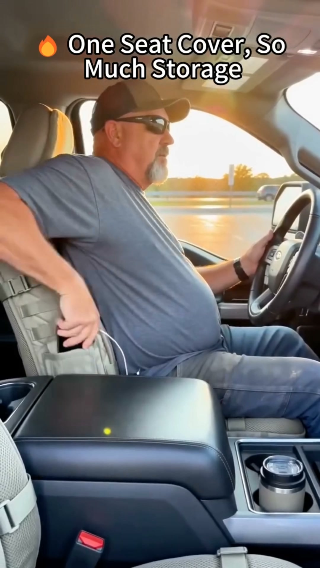 Durable Tactical Truck Seat Cover Storage, Protection & All-Day Comfort