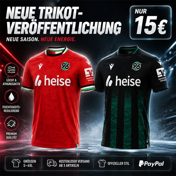Nur 15 € – sichere dir dein neues H96-Trikot!