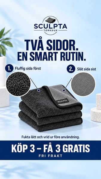 Få upp till 3 torkdukar gratis idag!
