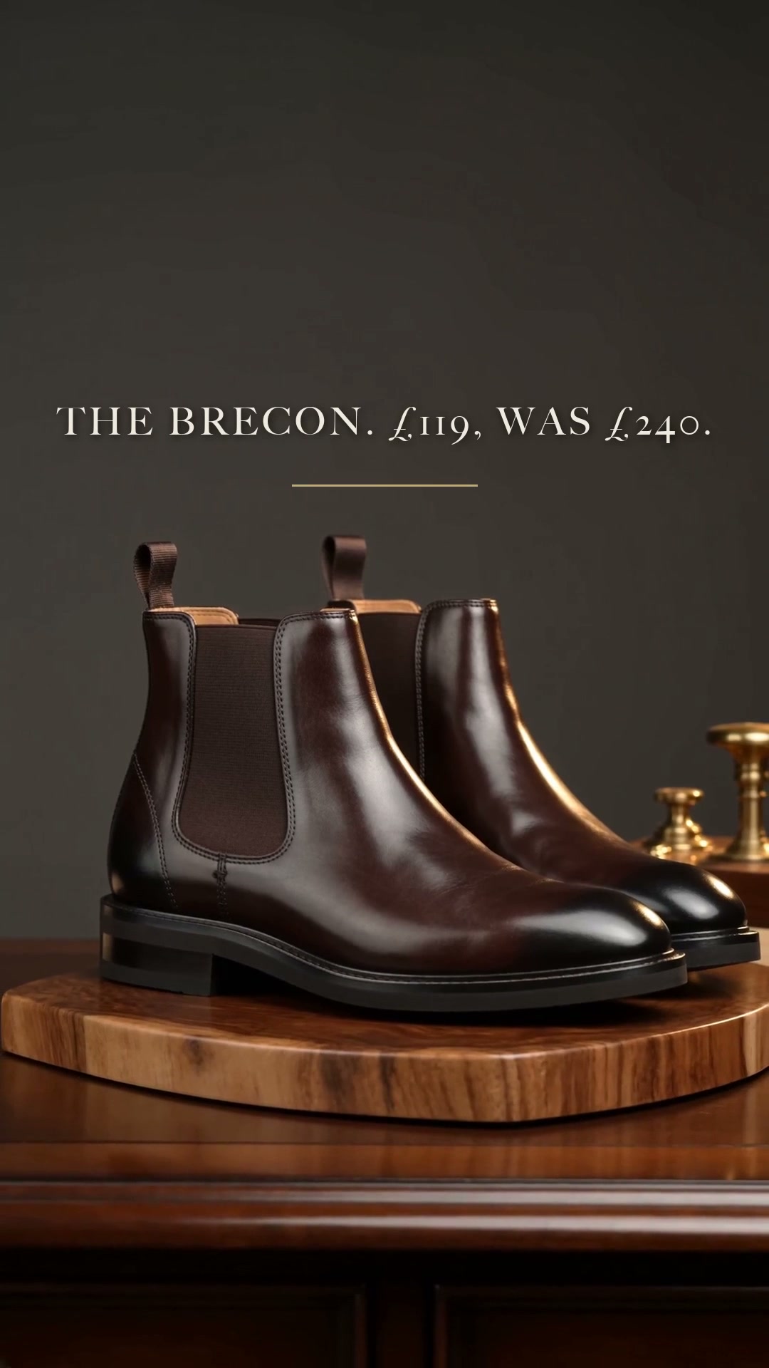 Polished calf, and leather throughout