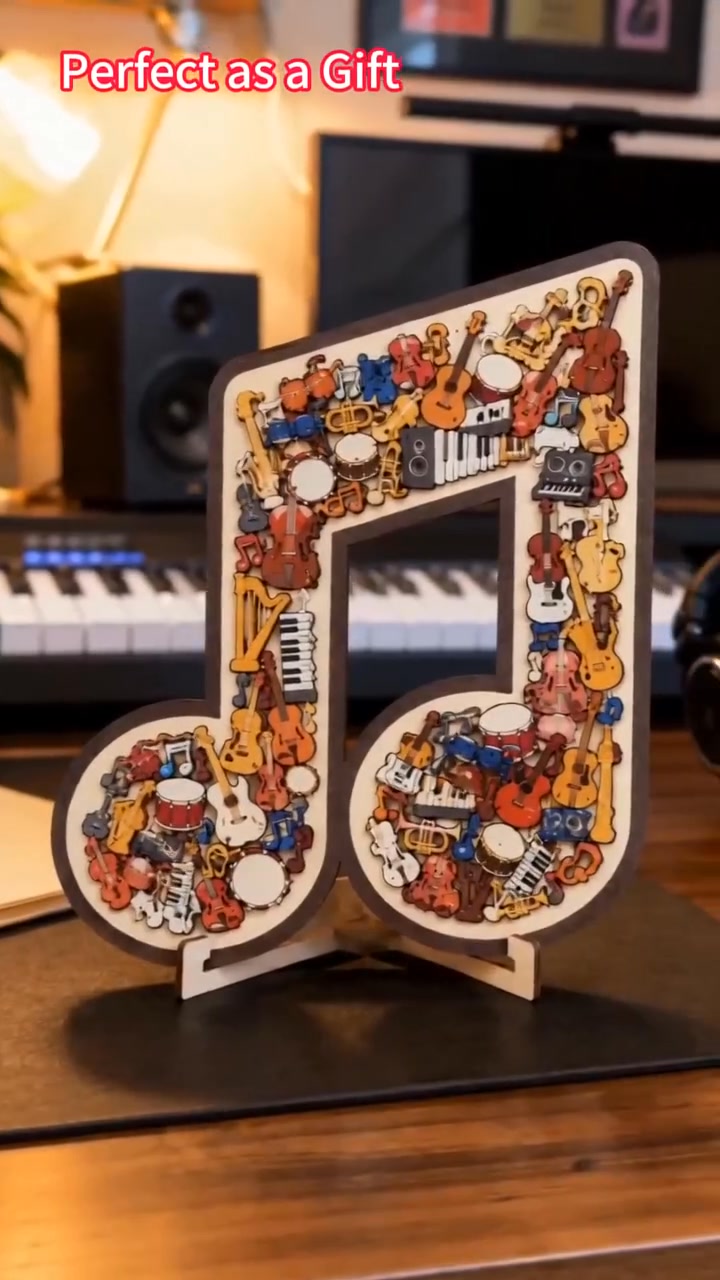 Musical Note Instrument Jigsaw Puzzle Ornament