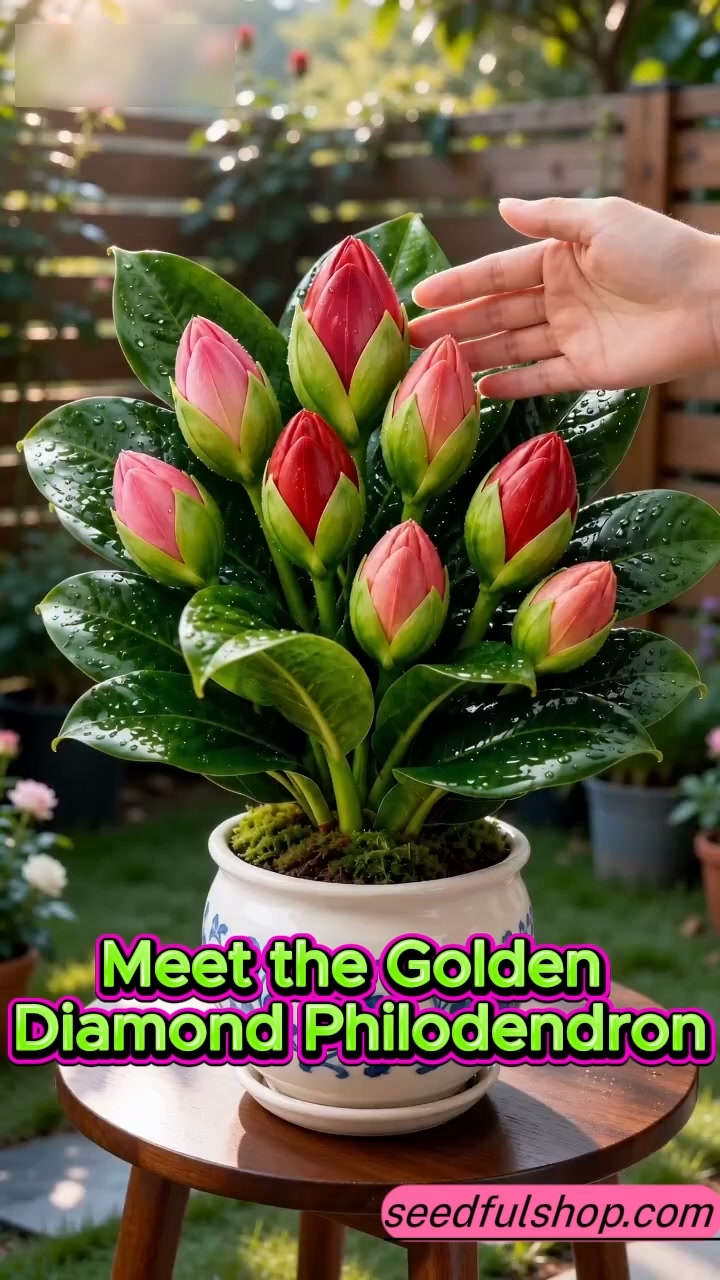 Rare Golden Diamond Philodendron bulbs – Easy-Care Indoor Green Plant