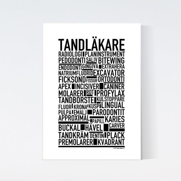 Tandläkare Text Poster