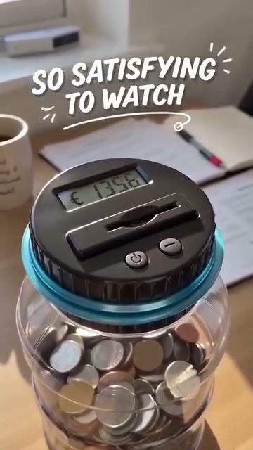 Digital Money Box with Auto Coin Counting & Target Setting