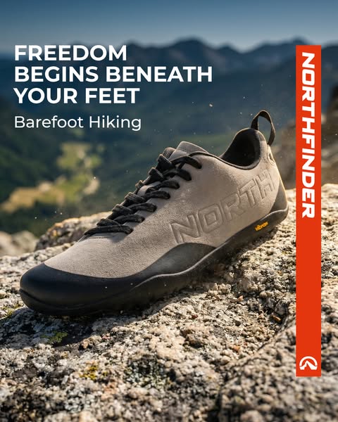 Barefoot hiking. Vibram XS Trek Evo.