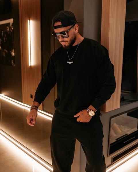 Bluza męska OLAVOGA ZAIRI SWEATSHIRT 2026 czarna (rozmiar: L)
