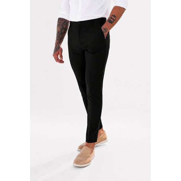 Pantalon chic straight fit black