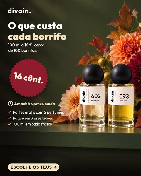 Todos os perfumes a 16 €