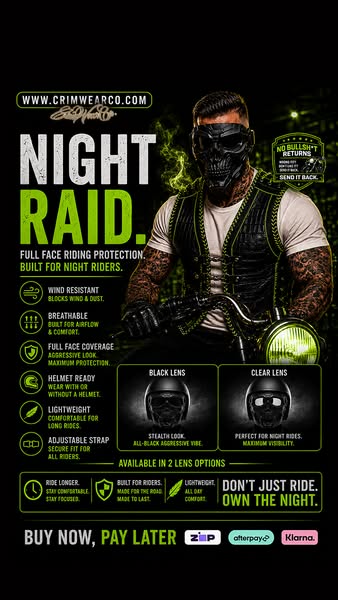 HELMET READY FULL FACE MASK