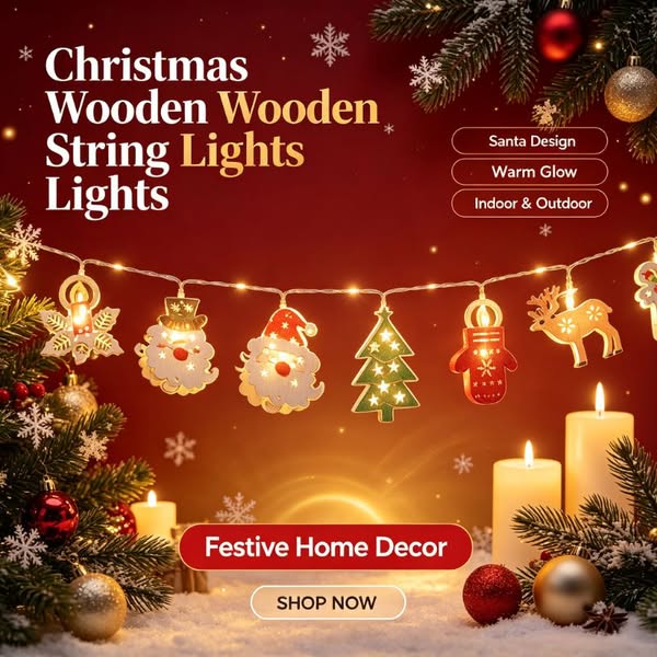 Christmas Gift Pick – Santa Claus LED String Lights | Festive Holida