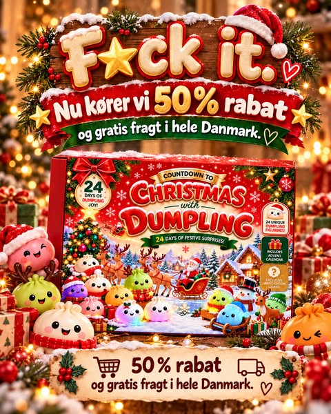 50 % rabat kun i dag.