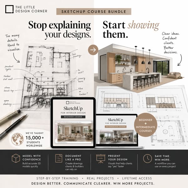 SketchUp Course Bundle — Beginner + Intermediate