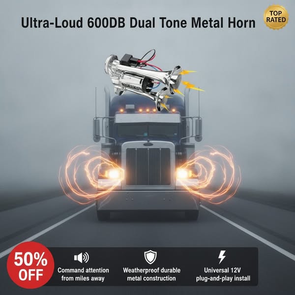 600DB Dual-Tone Metal Car Horn