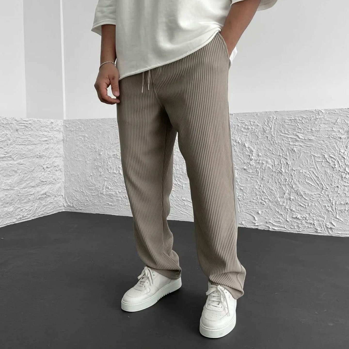 DONACCI Rib-Knit Trousers