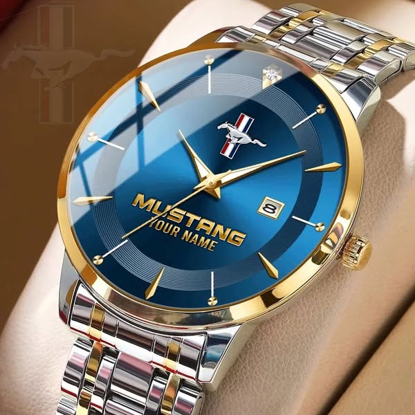 Mustang Custom Name Elegant Men Watch