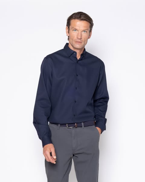 BIG & TALL ΠΟΥΚΑΜΙΣΟ DOBBY CUSTOM FIT