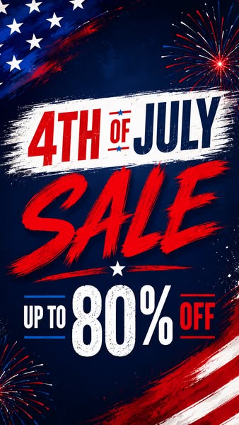 4th of July Blowout: 80% Off Retail